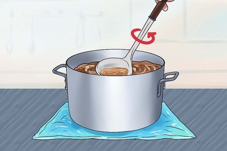 Охлаждение посуды с помощью полотенца