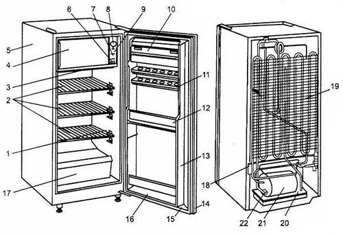 Схема холодильника